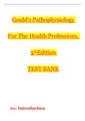Gould’s Pathophysiology For The Health Professions,5th Edition_TEST BANK | 28 Chapters