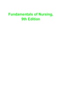Fundamentals of Nursing, 9th Edition