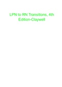 LPN to RN Transitions, 4th Edition-Claywell