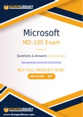 Microsoft MD-100 Dumps - You Can Pass The MD-100 Exam On The First Try