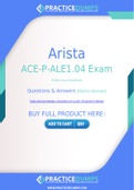 Arista ACE-P-ALE1-04 Dumps - The Best Way To Succeed in Your ACE-P-ALE1-04 Exam
