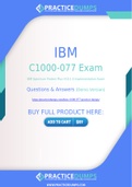 IBM C1000-077 Dumps - The Best Way To Succeed in Your C1000-077 Exam