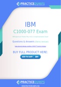 IBM C1000-077 Dumps - The Best Way To Succeed in Your C1000-077 Exam