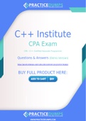 C++ Institute CPA Dumps - The Best Way To Succeed in Your CPA Exam