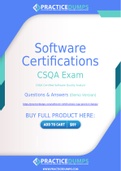 Software Certifications CSQA Dumps - The Best Way To Succeed in Your CSQA Exam