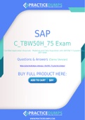 SAP C_TBW50H_75 Dumps - The Best Way To Succeed in Your C_TBW50H_75 Exam