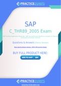 SAP C_THR89_2005 Dumps - The Best Way To Succeed in Your C_THR89_2005 Exam