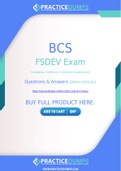 BCS FSDEV Dumps - The Best Way To Succeed in Your FSDEV Exam