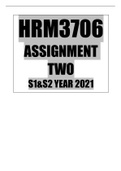 HRM3706 - Performance Management Assignment 2 Semester 01 and Semester 02 Year 2021