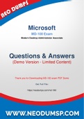 Updated Microsoft MD-100 PDF Dumps - New MD-100 Questions