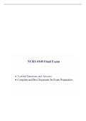 NURS 6540 Final Exam &sol; NURS 6540N Final Exam &sol; NURS6540 Final Exam &sol; NURS-6540N Final Exam &lpar;Latest&comma; Latest-2020&sol;2021&rpar; &vert;100&percnt; Correct Q & A&comma; Download to Secure HIGHSCORE&vert;