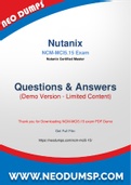 Updated Nutanix NCM-MCI5.15 PDF Dumps - New NCM-MCI5.15 Questions
