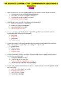 NR 304 FINAL EXAM PRACTICE COMPREHENSIVE QUESTIONS & ANSWERS (77 q&a):LATEST 2021 | CHAMBERLAIN COLLEGE OF NURSING