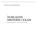 WALDEN UNIVERSITY, NURS 6630N MIDTERM 2 EXAM (Newly Updated 2021 Exam Elaborations Questions with Answers Exam Review Guide)
