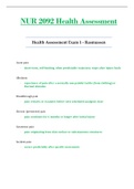 NUR2092 / NUR 2092 Exam 1 (Latest 2021 / 2022): Health Assessment - Rasmussen