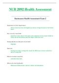 NUR 2092 / NUR2092: Health Assessment Exam 2 (Latest 2021 / 2022) - Rasmussen