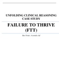 FAILURE TO THRIVE (FTT) UNFOLDING CLINICAL REASONING CASE STUDY Ben Potter, 4 months old CASE ANALYSIS QUESTIONS WITH COMPLETE SOLUTIONS