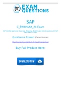 Latest C_BW4HANA_24 PDF and dumps Download C_BW4HANA_24 Exam Questions and Answers (2021)
