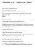 CSIS 330 FINAL EXAM 1 &ndash; QUESTION AND ANSWERS