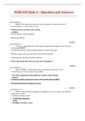 EDR 610 Quiz 2 - Question and Answers (LATEST)