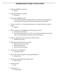 NURSING 2047-Pharmacology Exam 1 Study Guide. Questions and Answers