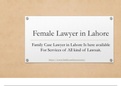 Top Female Lawyer in Lahore (2021) - Get Success in Lawsuit Through Lawyers in Lahore Pakistan