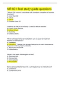 NR 601 final study guide questions