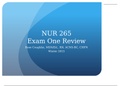 NUR 265 Exam One Review
