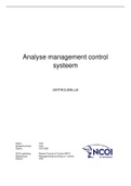 Eindopdracht NCOI Masterclass Managementaccounting en -control incl. feedback cijfer 8