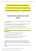 RN ATI Maternal Newborn Proctored Exam 2021 (Latest Solutions and Resource for the EXAM)