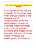 NR 708 Week 7 Discussion 2&colon; Improving Community Outcomes