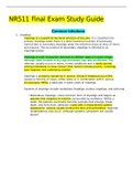 NR511 Final Exam Study Guide
