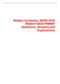  NURS 6635 MIDTERM EXAM/6635 PMHNP| Questions, Answers and Explanations - Complete Solutions