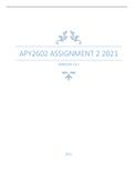 APY2602 ASSIGNMENT 2 SEMESTER 1&2 FOR 2021 CORRECT ANSWERS[FROM THE STUDY GUIDE AND TEXTBOOK]