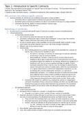 Private Law 411 (Specific Contracts) Summary (entire module)
