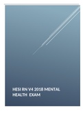 HESI RN V4 2018 MENTAL HEALTH  EXAM