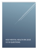 HESI MENTAL HEALTH RN 2018 V3 50 QUESTIONS