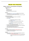 NSG 208 &ndash; Exam 1 Study Guide&period;