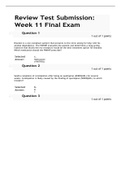 NURS-6630C- Final Exam questions and answers 