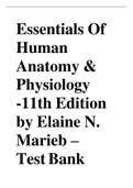 Essentials Of Human Anatomy & Physiology -11th Edition by Elaine N&period; Marieb - Test Bank&period;