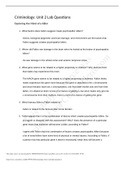 SOC MISC Criminology&colon; Unit 2 Lab Questions and answers