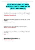 HESI MED SURG 3/ MED SURG 55 QUESTIONS RN V1 (MOST ANSWER(S)
