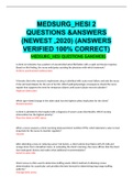 MEDSURG&lowbar;HESI 2 QUESTIONS &ANSWERS &lpar;NEWEST &comma;2020&rpar; &lpar;ANSWERS VERIFIED 100&percnt; CORRECT&rpar;