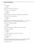 PSYC 341 QUIZ 7 - PSYC341 Quiz 7 (Latest Version) Questions and Answers