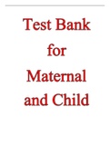 TESBANK FOR MATERNAL AND CHILD HEALTH NURSING 8TH ED BY PILLITTERI 