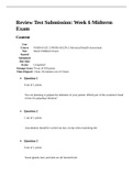 NURS 6512C Review Test Submission Health Assessment Midterm