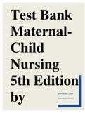 Test Bank Maternal-Child Nursing 5th Edition by Mckinney All Chapters