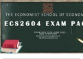 Exam (elaborations) ECS2604 - Labour Economics Exam Pack (Questions & Answers from Nov2018 to Jun2021)