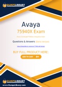 Avaya 75940X Dumps - You Can Pass The 75940X Exam On The First Try