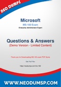 Updated Microsoft MS-100 PDF Dumps - New MS-100 Questions